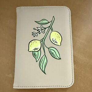 NEW Lemon Design Cream Passport Holder